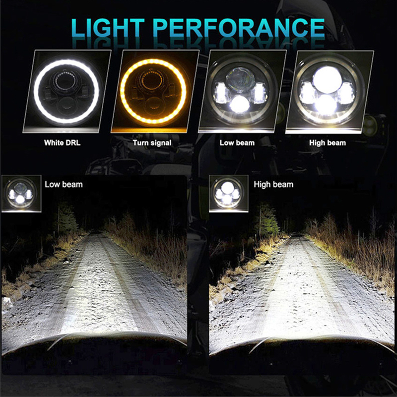 7Inch LED Headlight White Halo - Headlight Aiming Tool review and price